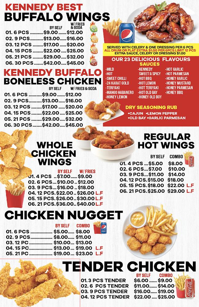 Kennedy Fried Chicken Pizza Juice & Smoothies Menu image 1